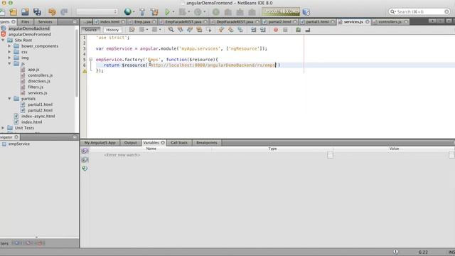Simple Example angularJS and JavaEE смотреть онлайн