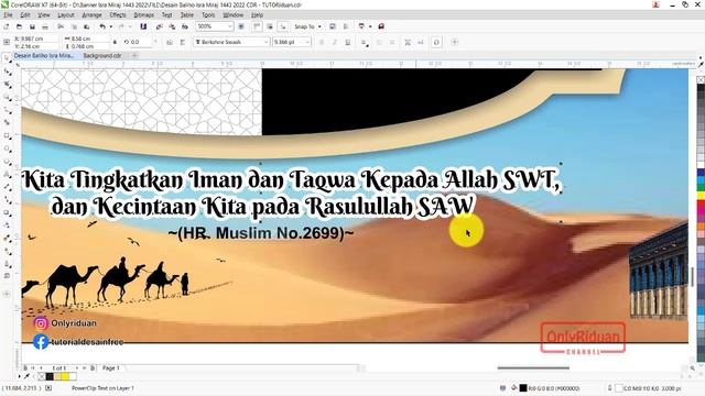 Cara Mudah Desain Baliho Isra Miraj 1443 H 2022 - Free Template CDR PSD смотреть онлайн