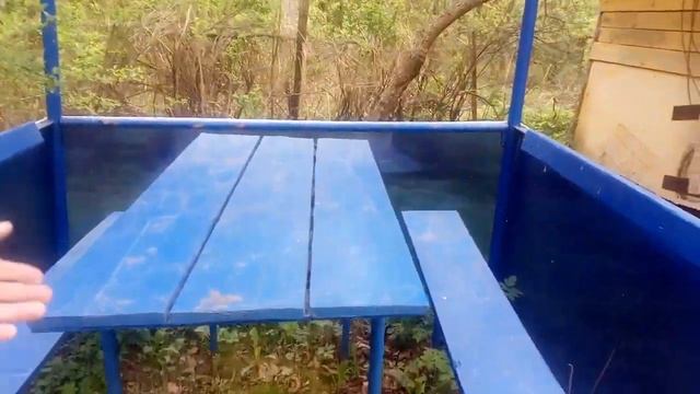 Беседка из одного листа поликарбоната