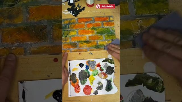 Урок 10. Техники акрила: бетонная стена, перенос изображения смотреть онлайн