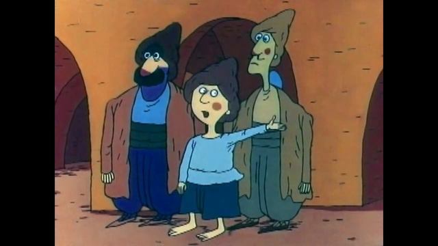 Некогда мне тут небылицы рассказывать! Меня наше село послало. Ты у нас мешок золота одалживал!