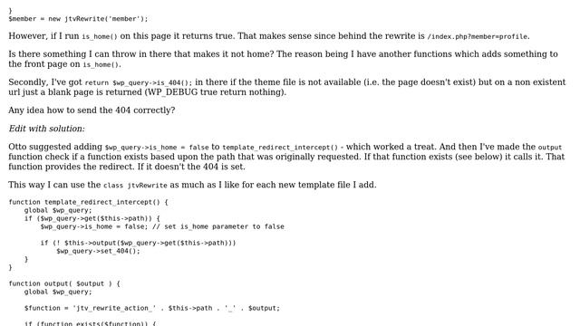 Wordpress: Rewrite loading custom template file but is_home() returns true, and there's no 404 смотреть онлайн