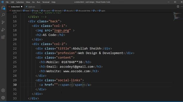 How to make a portfolio flippable css business card - using html and css смотреть онлайн
