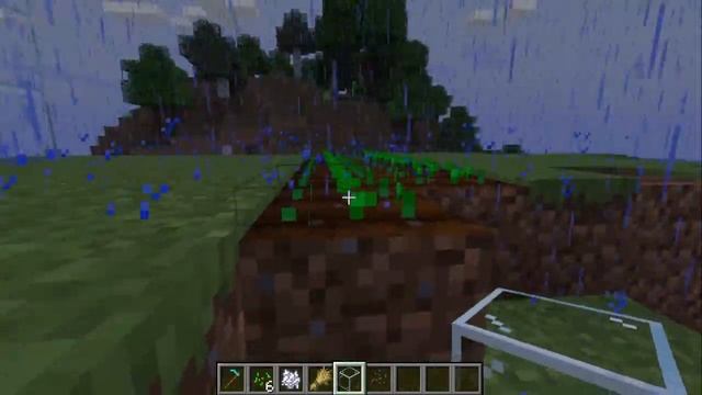 Растения во время дождя растут быстрее | Обзор мода Farming in Rain на ускоренный рост растений смотреть онлайн