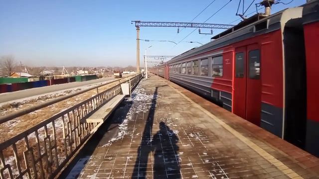 Зимняя восьмивагонка! ЭД9МК-0100 "Ерофей Хабаров" сообщением Ружино-Владивосток с приветом смотреть онлайн