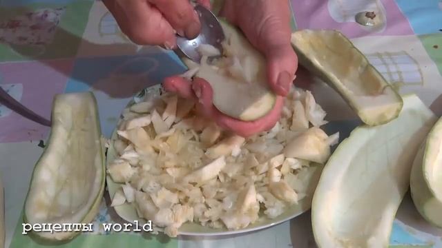 Кабачки-лодочки с творожной начинкой смотреть онлайн