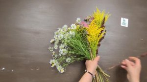 Полевой букет в спиральной технике. Мастер класс. Флористика для начинающих