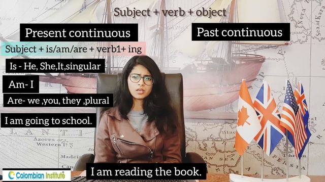 EASY WAY TO MAKE SENTENCES (PART=2) // present continuous and past continuous // (English and Hindi смотреть онлайн
