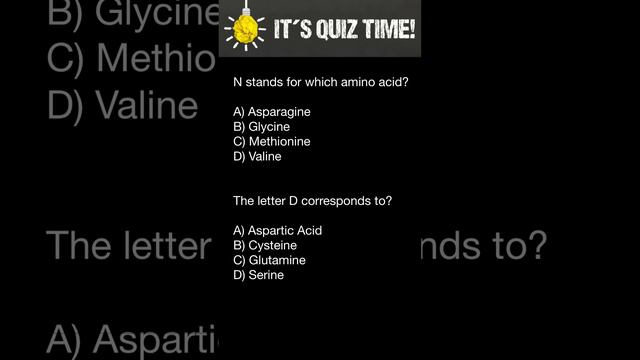 Amino acid's one letter code quiz - 2 смотреть онлайн