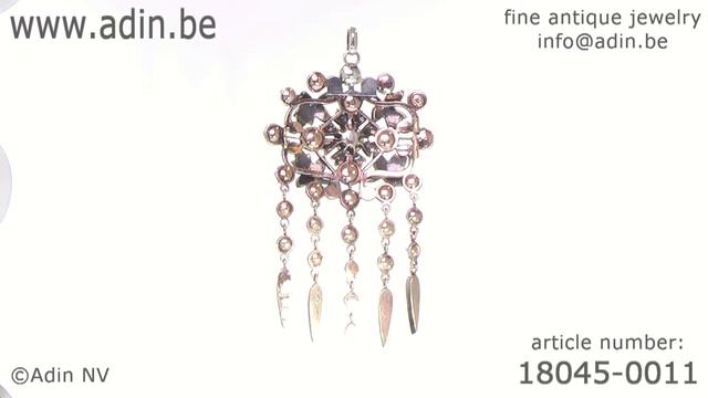 Victorian antique pendant rose cut diamonds set in foil ca. 1850. (Adin reference: 18045-0011) смотреть онлайн
