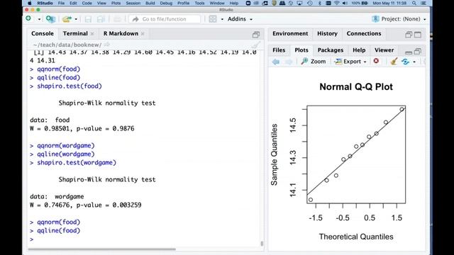 Shapiro test for Normal distributions смотреть онлайн