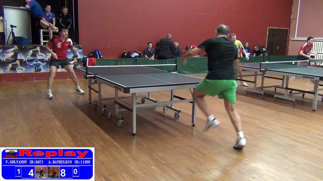 Виктор ГОЛЯНОВ - Андрей БАЙБУЛДИН, Настольный теннис, Table Tennis смотреть онлайн