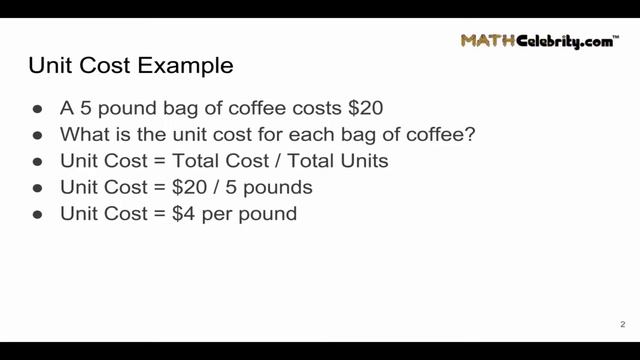 Unit Cost Calculator смотреть онлайн