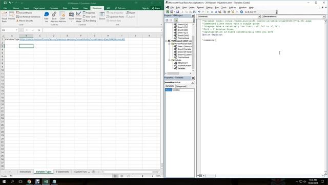 2019 ASOC Excel VBA Lesson 1 смотреть онлайн