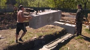 Укладка бетоных блоков ФБС