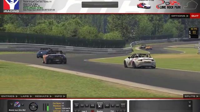 iRacing Lime Rock Park Mazda MX5 Cup | My last race for week 13 and season 1 (TV Version) смотреть онлайн