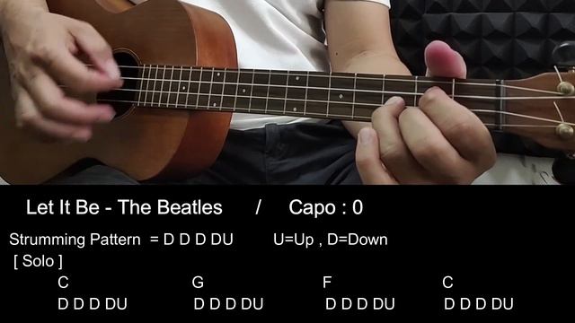 Let It Be - The Beatles - Ukulele Tutorial смотреть онлайн