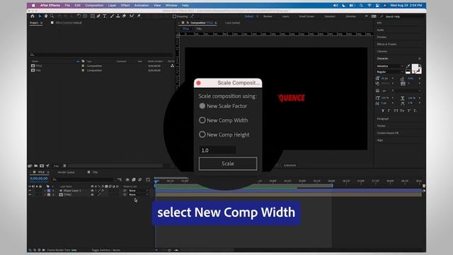 How to resize all layers and composition in Adobe After Effects смотреть онлайн