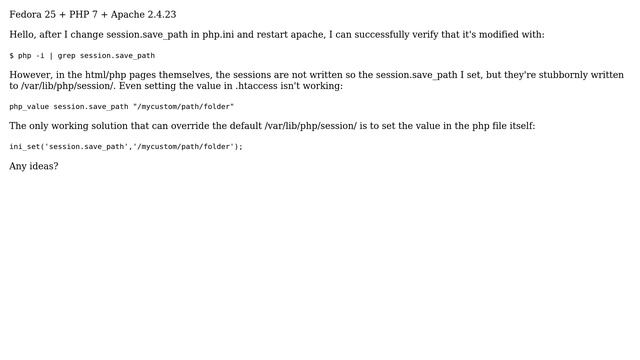 DevOps & SysAdmins: Changing session.save_path in php.ini not working смотреть онлайн