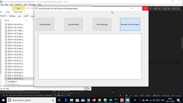audio recorder and text extractor app demo using python pyqt5, pyaudio смотреть онлайн