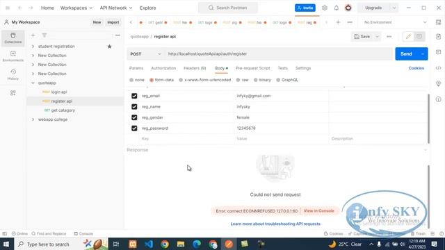 Postman - Could not send request Error Solved | How do I resolve a Postman issue? #razorpay #larave смотреть онлайн