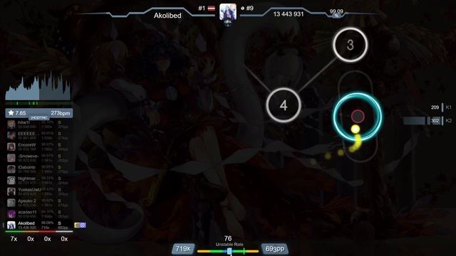 Akolibed | Foreground Eclipse - Dear, Are You Getting Sober [Extra] +HDDT 98.05% (#1 887pp 2❌)- osu смотреть онлайн