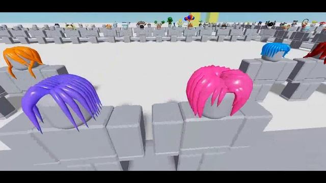 Roblox Short Thin Spiky Blue Hair and Short Thick Spiky Pink Hair смотреть онлайн