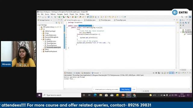 Exception Handling in Java смотреть онлайн