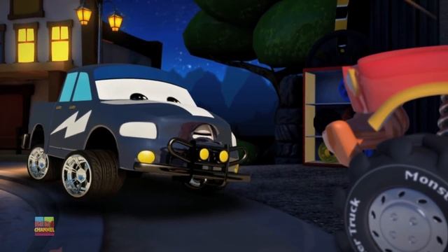 Haunted House Monster Truck Vs Monster Truck Dan | Truck Chase Videos смотреть онлайн