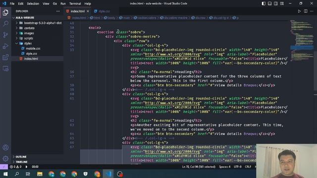 Tutorial completo: Criando uma página de site com Bootstrap, HTML, CSS e JavaScript - Vídeo 04 смотреть онлайн