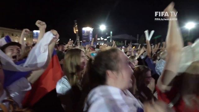 Россия - Хорватия. Реакция Фестиваля болельщиков FIFA в Самаре на голы смотреть онлайн