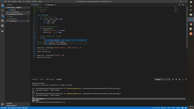 Python Advanced Tutorial 02 Class, Object, OPP Part 1 смотреть онлайн
