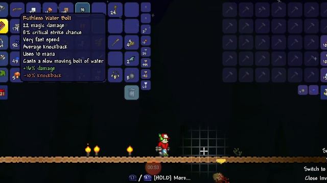 Testing the water bolt in terraria || terra blade смотреть онлайн