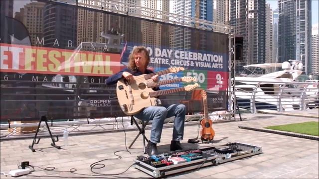 Marina Street Festival/Dubai 2016 - Eugenio Jedi Martinez-Triple Neck Harp Guitar смотреть онлайн