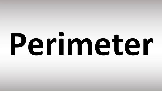How to Pronounce Perimeter смотреть онлайн