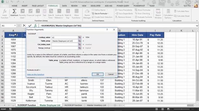 Excel Formulas and Functions Tutorial - VLOOKUP in 4 Easy Steps! смотреть онлайн