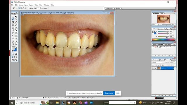 WHITE TEETH IN 15 SEC IN PHOTOSHOP смотреть онлайн