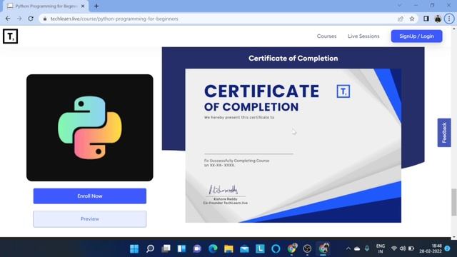 Python Programming for Beginners | Certificate of Completion | Free Course смотреть онлайн