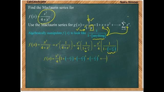 Find the Maclaurin series for a given function Example 1 смотреть онлайн