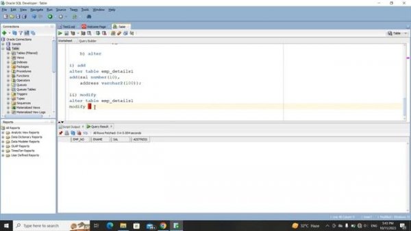 DDL I DDL, DML, DRL, DCL, TCL Commands in SQL | DDL | Oracle SQL Developer