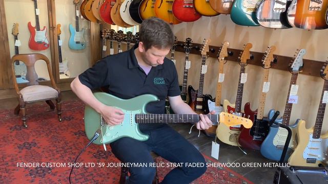 Fender Custom Shop LTD ‘59 Journeyman Relic Stratocaster Faded Sherwood Green Metallic смотреть онлайн