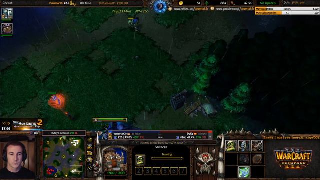Warcraft 3 Laddergame - "Tak3r vs DoKy" - ORC vs UD - #047 смотреть онлайн