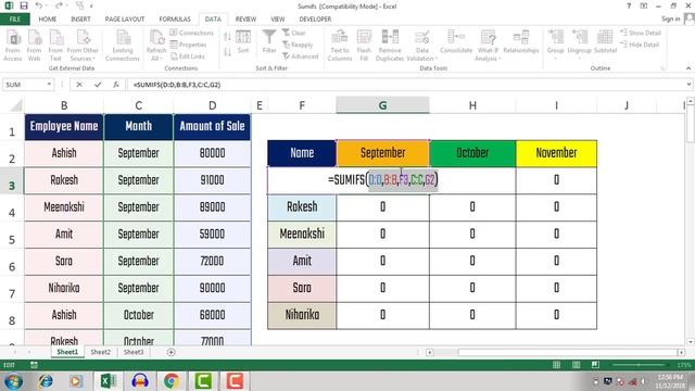 Dynamic Sumifs Formula in Excel Hindi смотреть онлайн