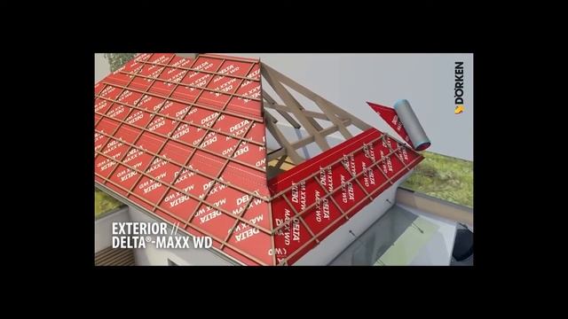 Диффузионная мембрана DELTA MAXX WD для изоляции вальмовых и шатровых крыш | кровельные материалы смотреть онлайн