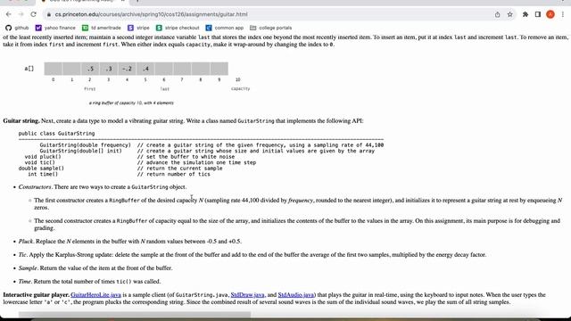 Plucking a Guitar String Java Project Walkthrough смотреть онлайн