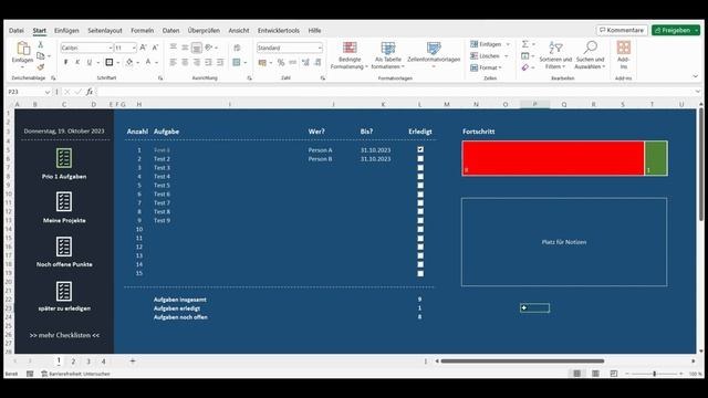 Interaktive Checkliste als Excel Vorlage - Aufgaben, Projekte und vieles mehr überwachen! смотреть онлайн