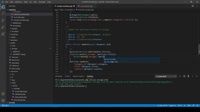 Upload file storage link pada laravel 8 | laravel part5 смотреть онлайн