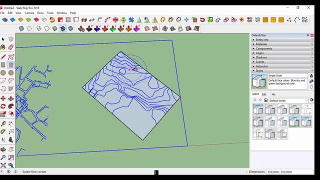 autocad- sketchup arazi modelleme 1 (cad to sketchup landscape modelling 1) смотреть онлайн
