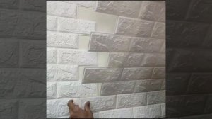 Самоклеящаяся панель Белый кирпич 7 мм. Креативная поклейка