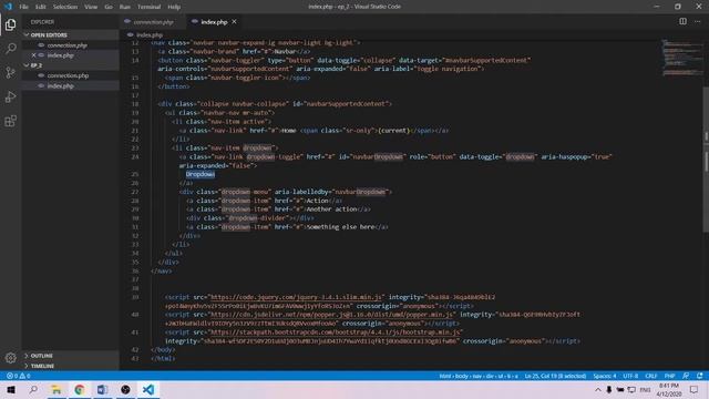 สอนเขียน PHP+MySQLi+Bootstrap 4 (CRUD) OOP EP2 : สอนติดตั้ง BootstrapCDN смотреть онлайн